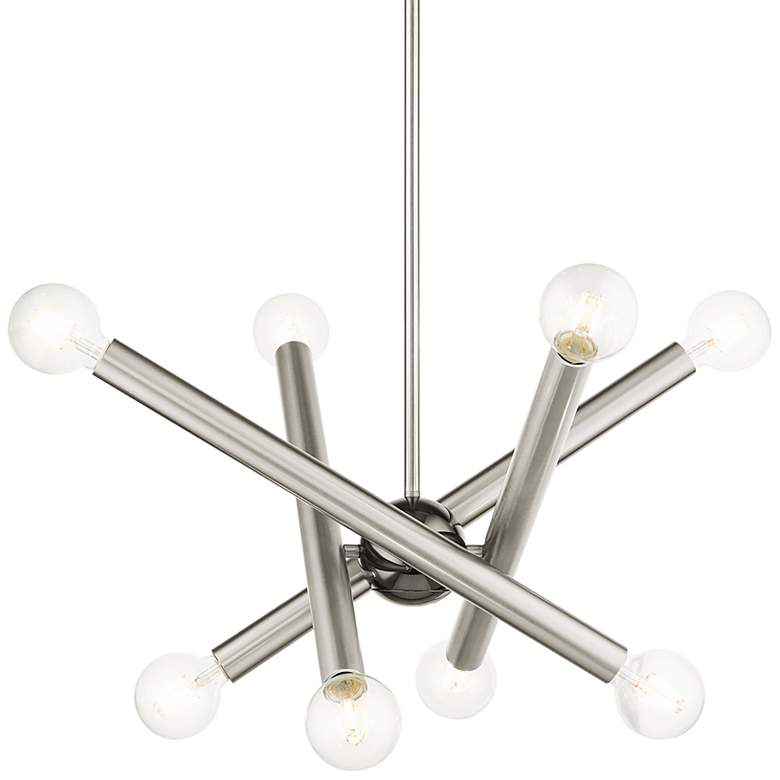 Image 3 Stafford 8 Light Brushed Nickel Chandelier