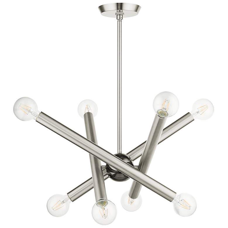 Image 5 Stafford 8 Light Brushed Nickel Chandelier more views