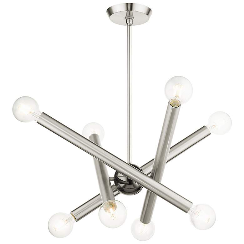 Image 6 Stafford 8 Light Brushed Nickel Chandelier more views