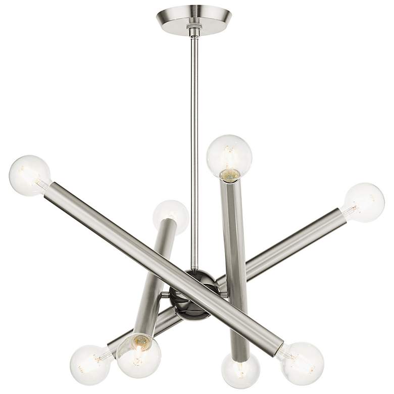 Image 7 Stafford 8 Light Brushed Nickel Chandelier more views