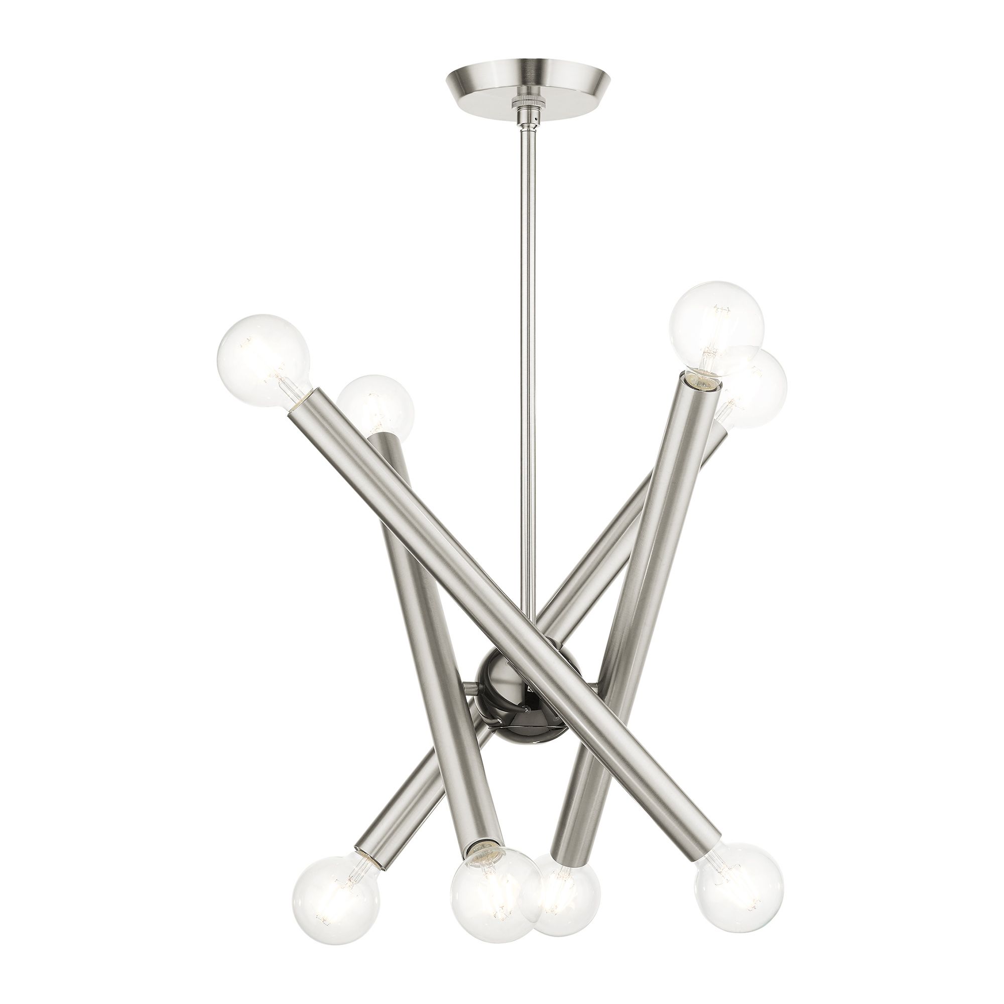 Stafford 8 Light Brushed Nickel Chandelier in scene