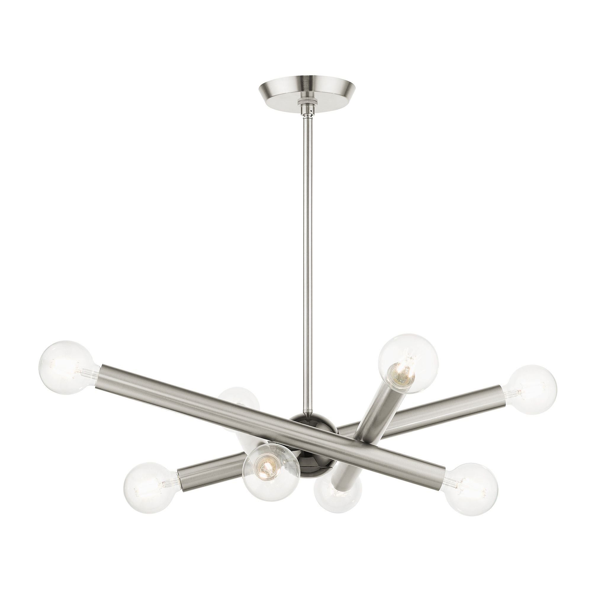 Stafford 8 Light Brushed Nickel Chandelier in scene