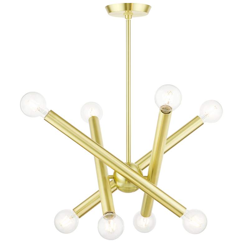 Image 2 Stafford 8 Light Satin Brass Chandelier