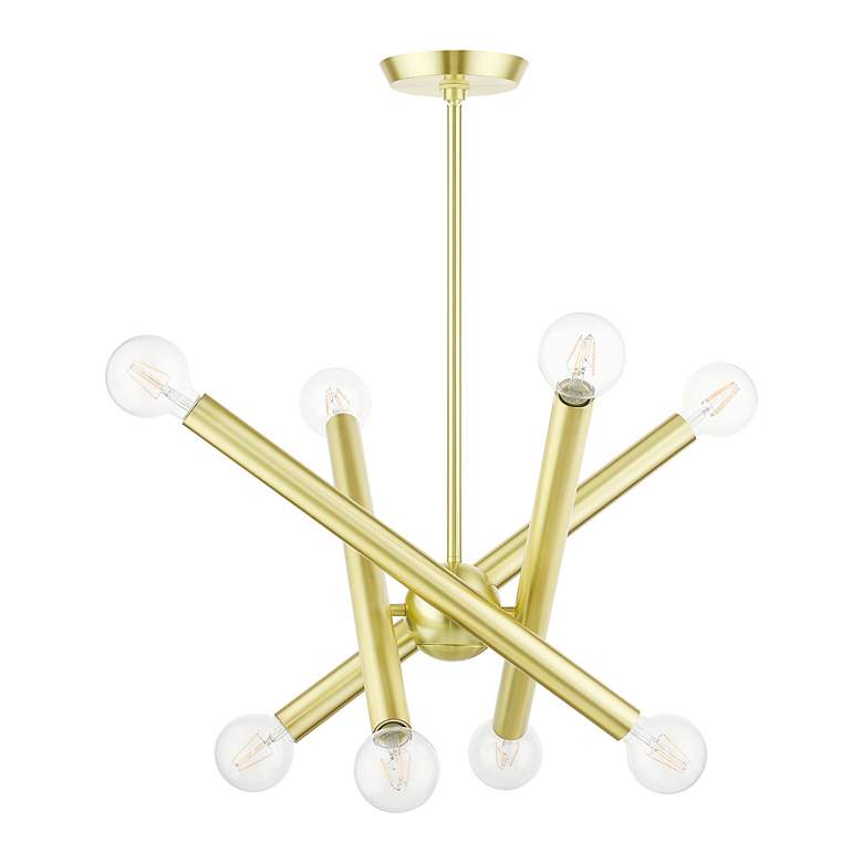 Image 3 Stafford 8 Light Satin Brass Chandelier more views