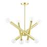 3_Stafford 8 Light Satin Brass Chandelier more views