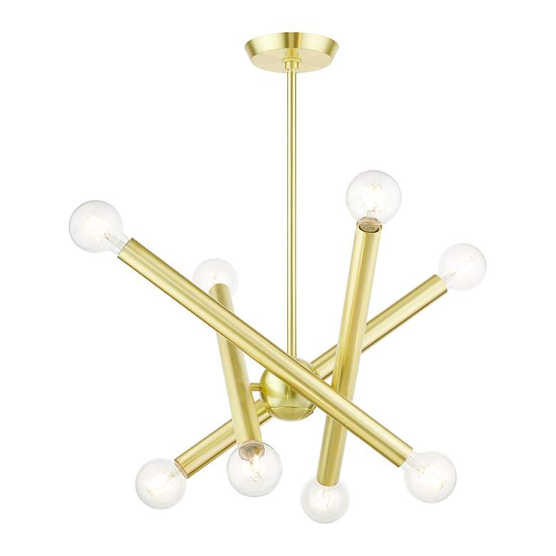 Image 4 Stafford 8 Light Satin Brass Chandelier more views