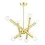 4_Stafford 8 Light Satin Brass Chandelier more views