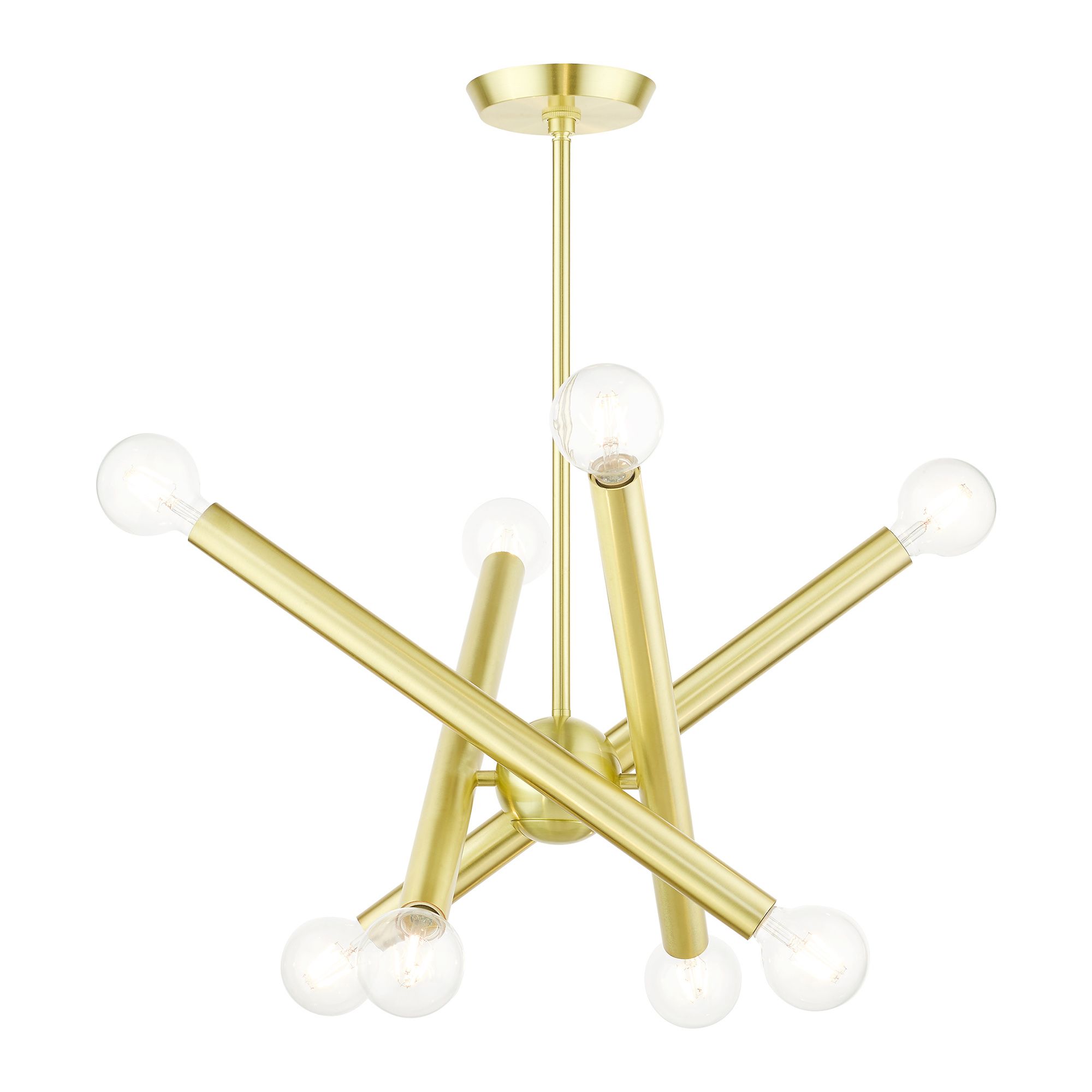 Image 5 Stafford 8 Light Satin Brass Chandelier more views