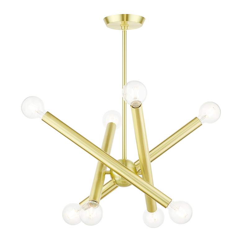 Image 5 Stafford 8 Light Satin Brass Chandelier more views
