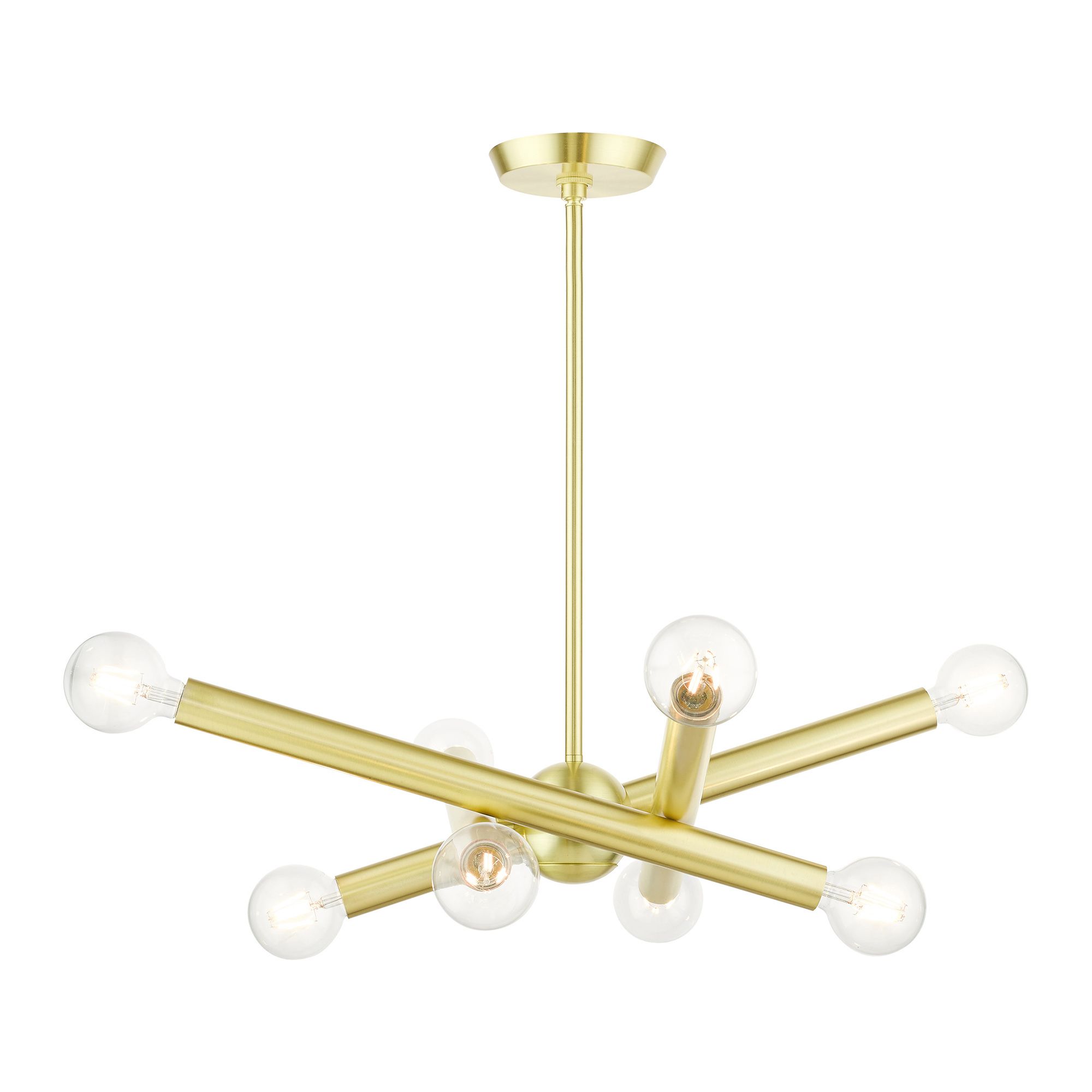 Stafford 8 Light Satin Brass Chandelier