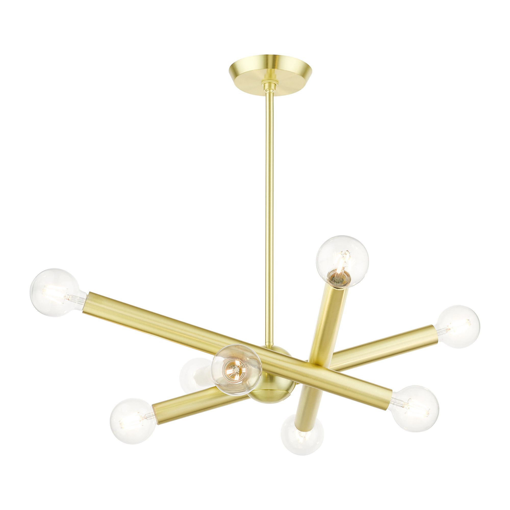 Stafford 8 Light Satin Brass Chandelier