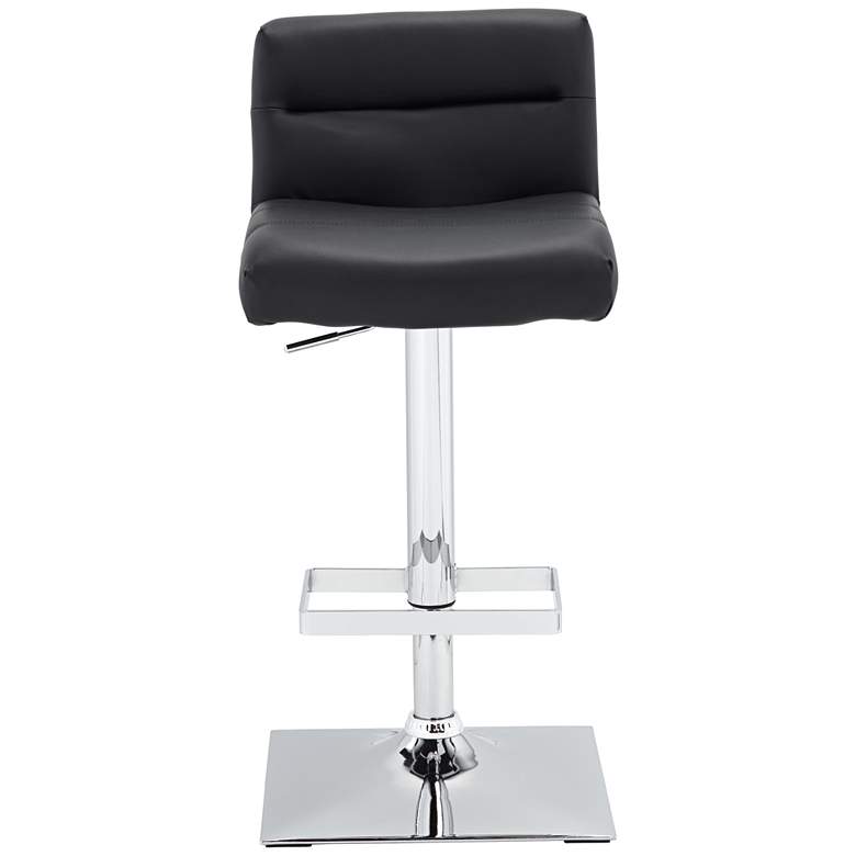 Image 6 Stafford Black Faux Leather Adjustable Swivel Bar Stool more views