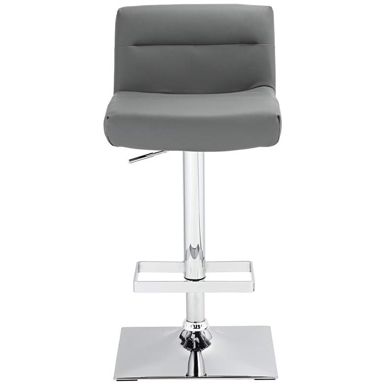 Stafford Gray Faux Leather Adjustable Swivel Bar Stool more views