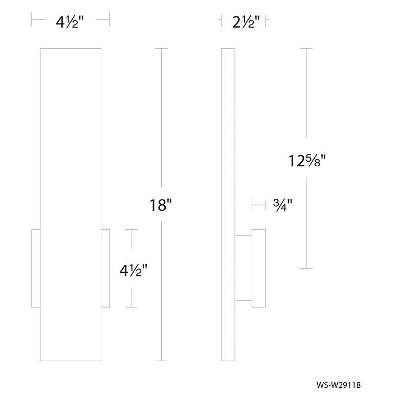 Image 7 Stag 2.5"H x 4.5"W 1-Light Outdoor Wall Light in Black more views
