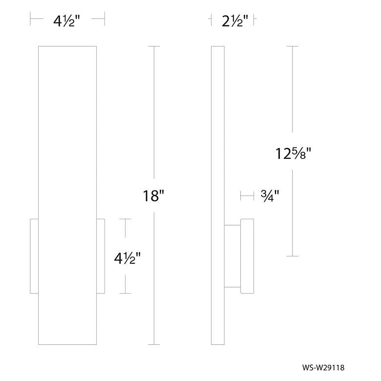 Image 7 Stag 2.5"H x 4.5"W 1-Light Outdoor Wall Light in Black more views