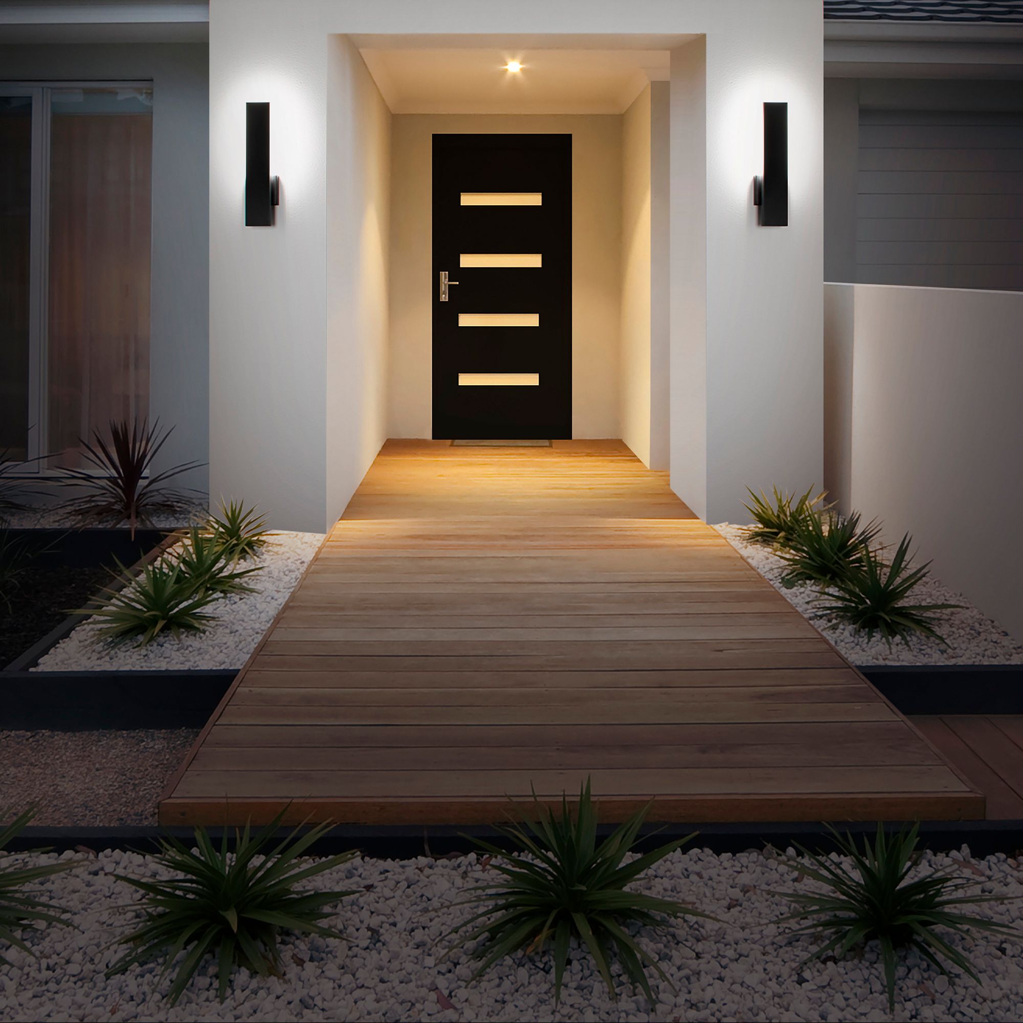 Stag 2.5"H x 4.5"W 1-Light Outdoor Wall Light in Black