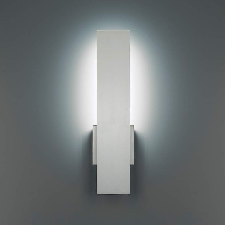 Image 4 Stag 2.5"H x 4.5"W 1-Light Outdoor Wall Light in Brushed Aluminum more views