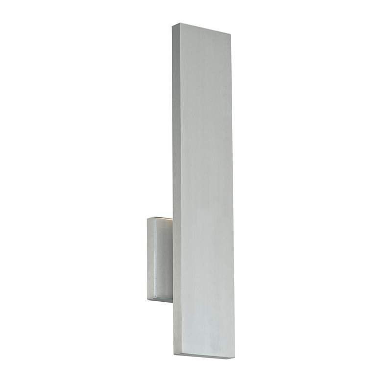 Image 1 Stag 2.5"H x 4.5"W 1-Light Outdoor Wall Light in Brushed Aluminum