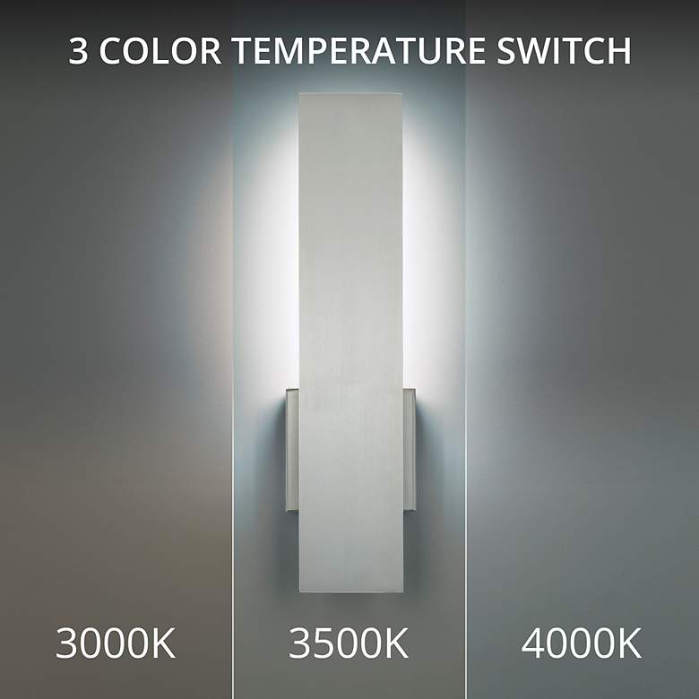 Image 6 Stag 2.5"H x 4.5"W 1-Light Outdoor Wall Light in Brushed Aluminum more views