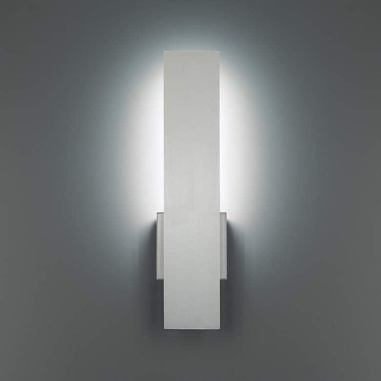 Image 1 Stag 2.5"H x 4.5"W 1-Light Outdoor Wall Light in Brushed Aluminum