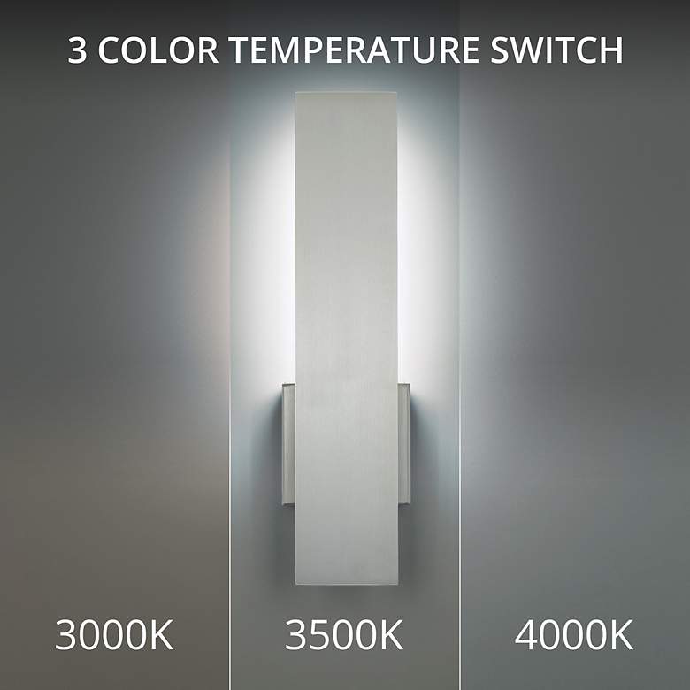 Image 6 Stag 2.5"H x 4.5"W 1-Light Outdoor Wall Light in Brushed Aluminum more views