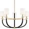 Stag 36 1/2" Wide Soft Gold and Black 5-Light Chandelier
