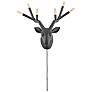 4_Stag Deer Head 20" High Black Finish Modern Rustic Plug-In Wall Sconce more views