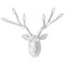 Stag Deer Head 20" High White Finish Modern Rustic Plug-In Wall Sconce