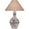 Stag Deer Head 30" High Gray Wash Hydrocal Vase Table Lamp
