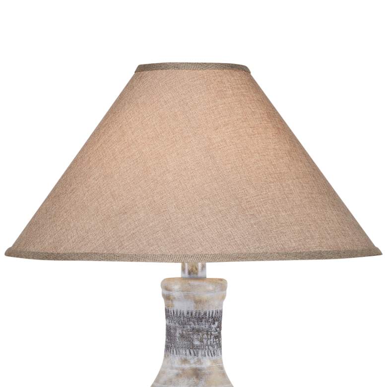 Image 2 Stag Deer Head 30" High Gray Wash Hydrocal Vase Table Lamp more views