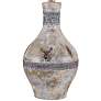 3_Stag Deer Head 30" High Gray Wash Hydrocal Vase Table Lamp more views