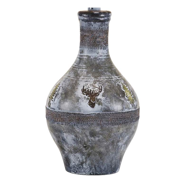 Image 3 Stag Gray Wash Hydrocal Vase Table Lamp more views