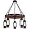 Stagecoach 45" Wide Rustic Wagon Wheel Chandelier