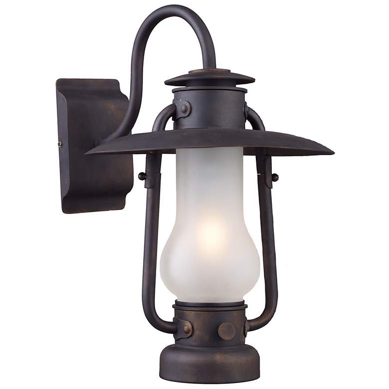 Image 1 Stagecoach Matte Black 16 inch High Wall Sconce