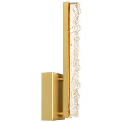 Stagger 16" High Brass LED Wall Sconce