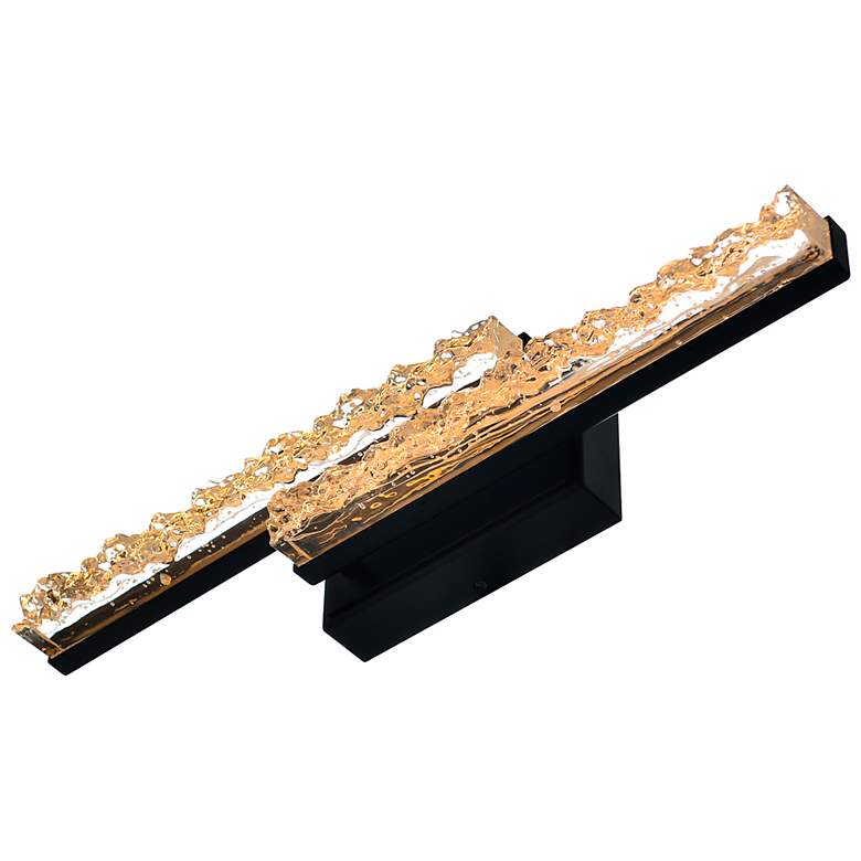 Image 3 Stagger 24" Wide Black 2-Light LED Bath Light more views