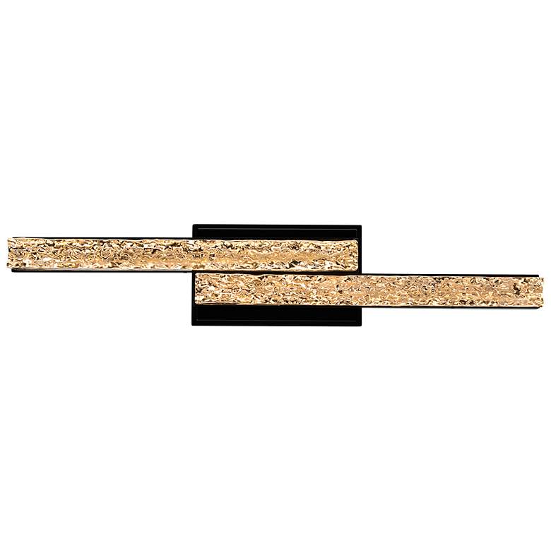 Image 4 Stagger 24" Wide Black 2-Light LED Bath Light more views