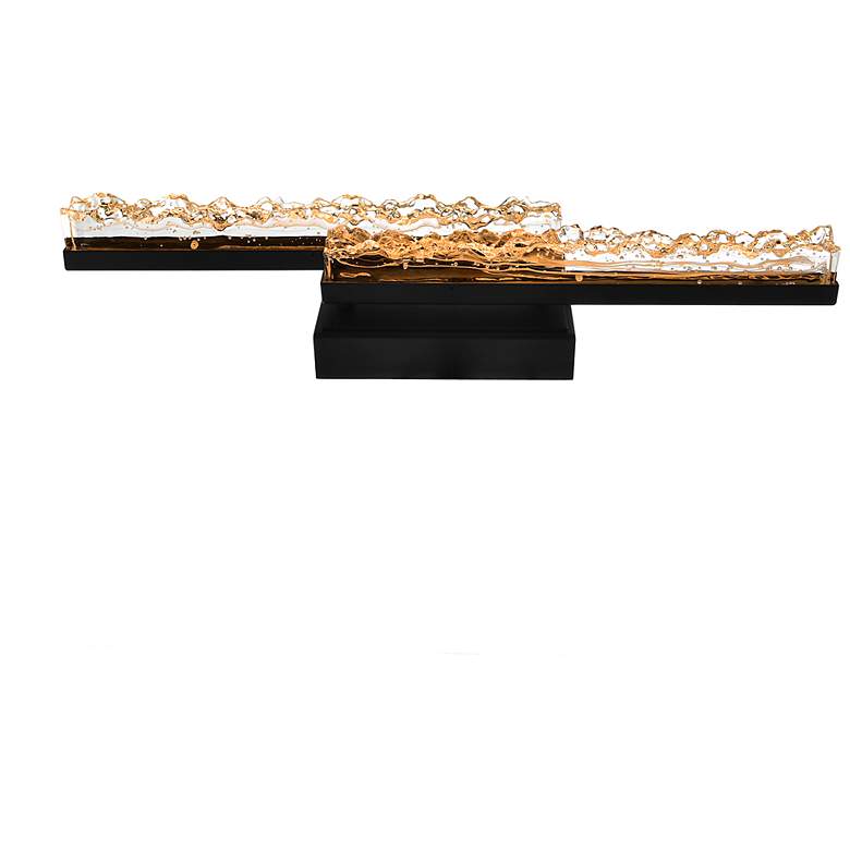 Image 5 Stagger 24" Wide Black 2-Light LED Bath Light more views