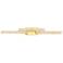 Stagger 36" Wide Brass LED Vanity Bath Light