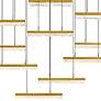 2_Stagger 48" Wide Brass 10-Light LED Linear Chandelier more views