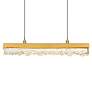 4_Stagger 48" Wide Brass 10-Light LED Linear Chandelier more views