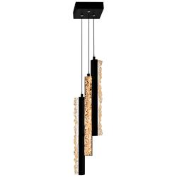 Stagger 6" Wide Black LED Multi-Light Pendant