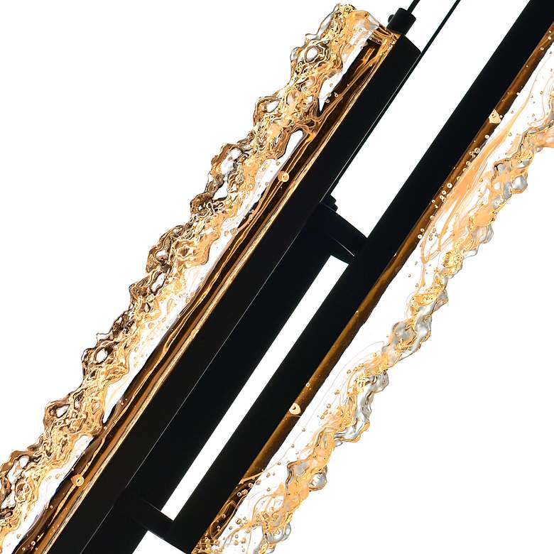 Image 5 Stagger 6" Wide Black LED Multi-Light Pendant more views
