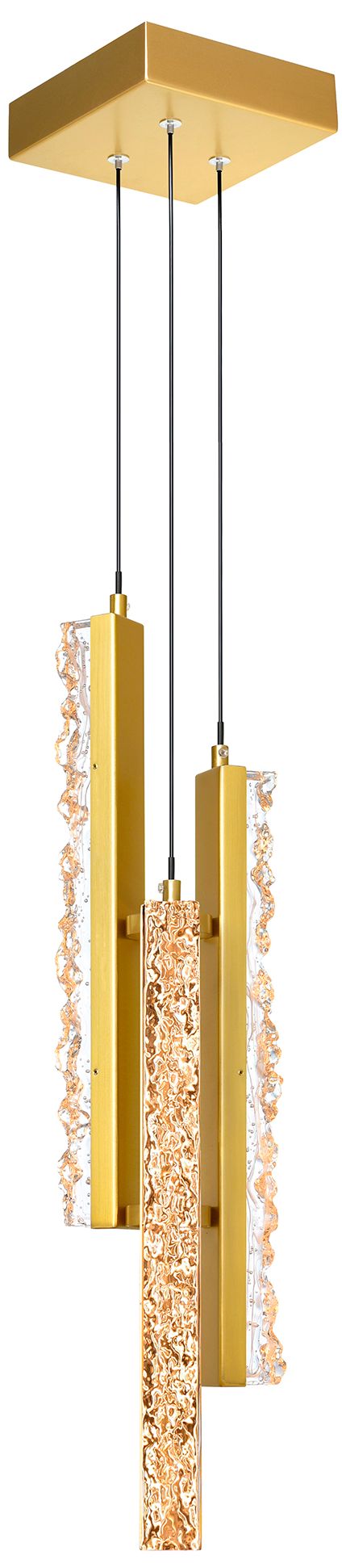 Stagger 7" Wide Brass LED Mini Pendant