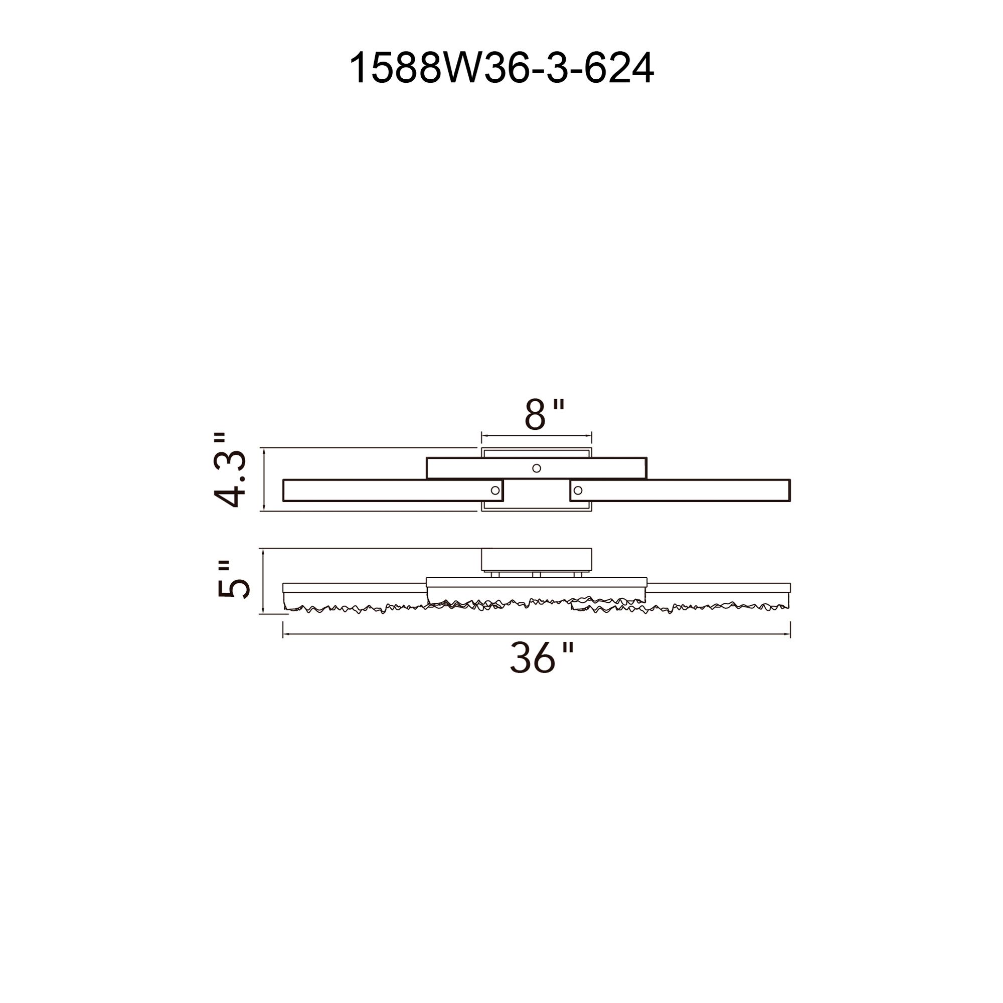 Image 7 Stagger Integrated LED 36in Brass Vanity Light with Handcrafted Glass more views