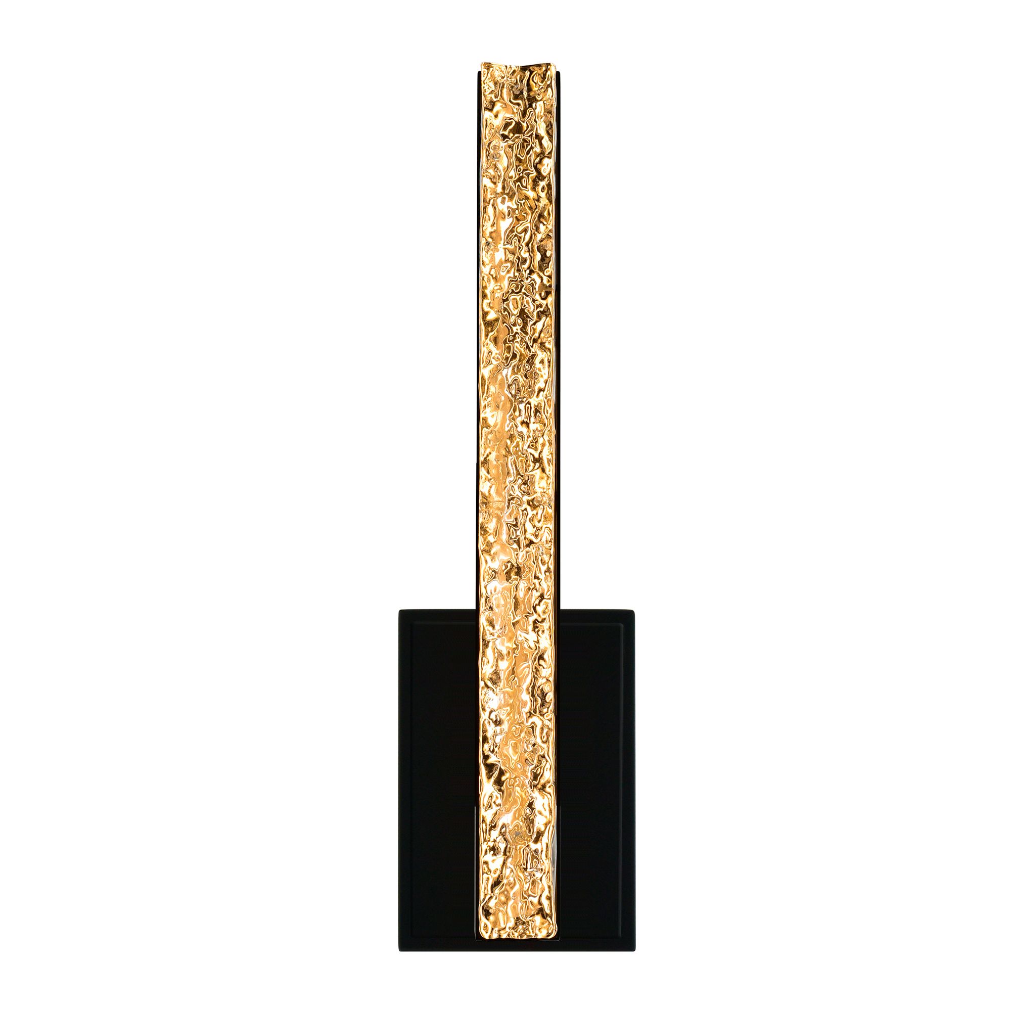 Image 3 Stagger Integrated LED 5in Black Wall Light with Handcrafted Glass more views