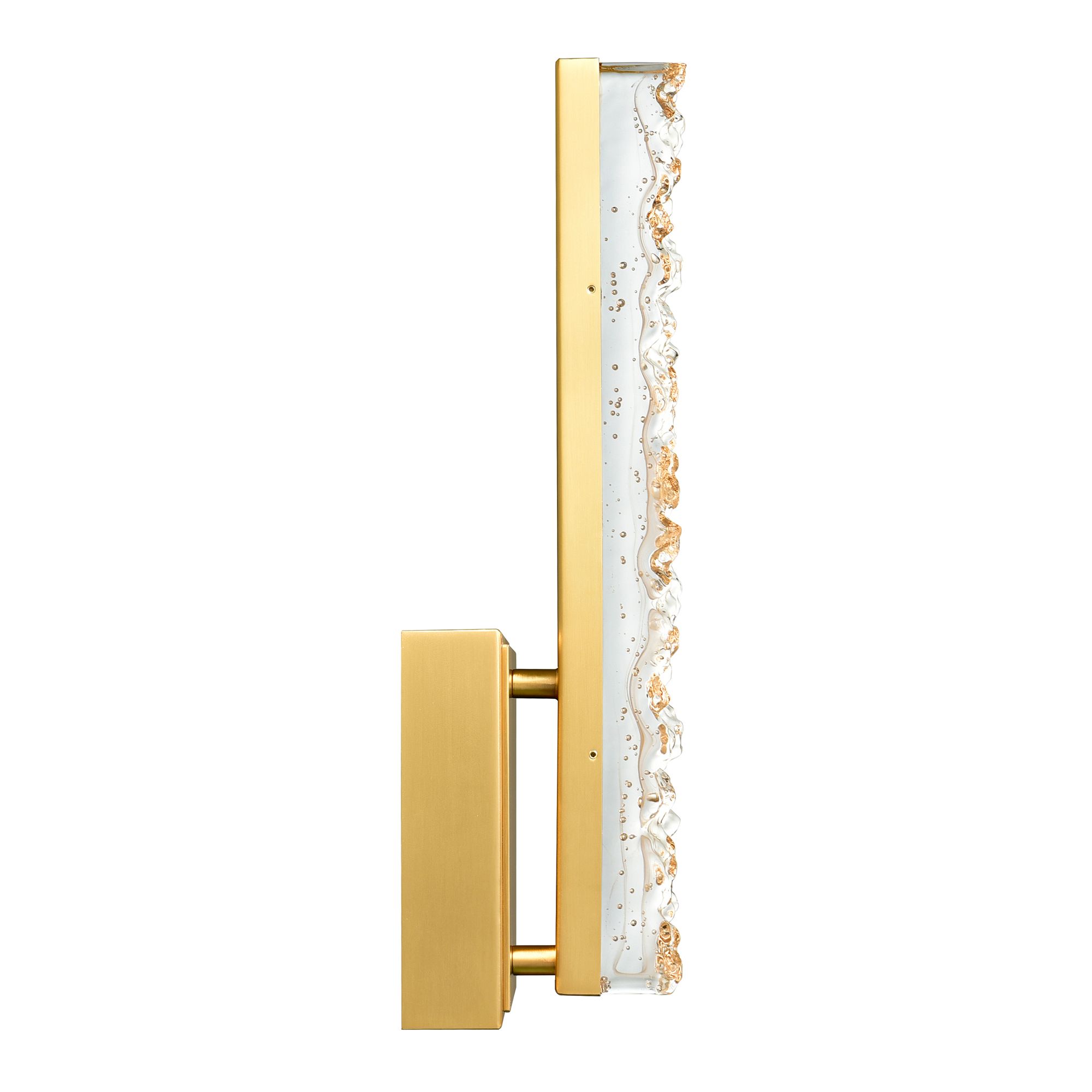Image 2 Stagger Integrated LED 5in Brass Wall Light with Handcrafted Glass more views