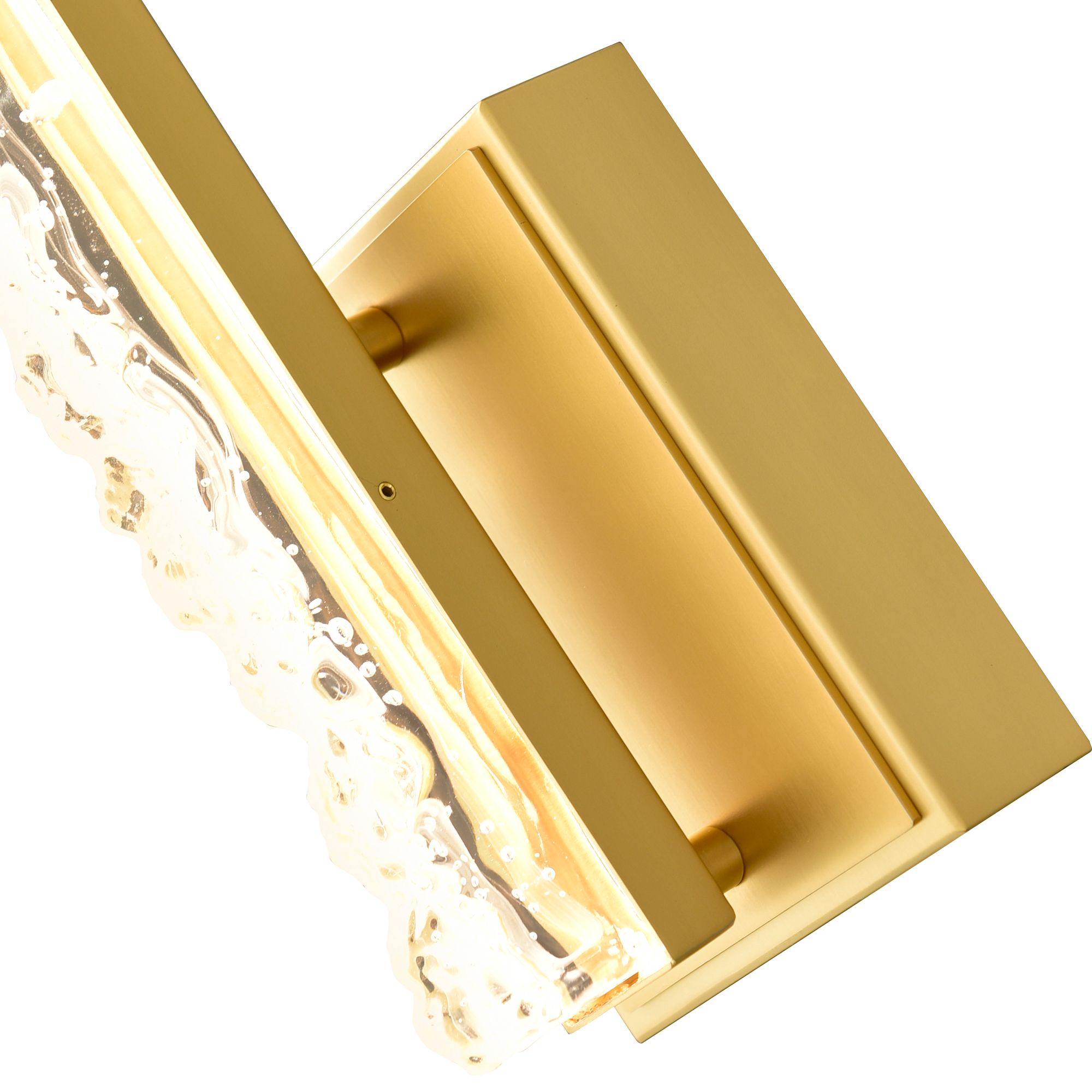 Image 4 Stagger Integrated LED 5in Brass Wall Light with Handcrafted Glass more views