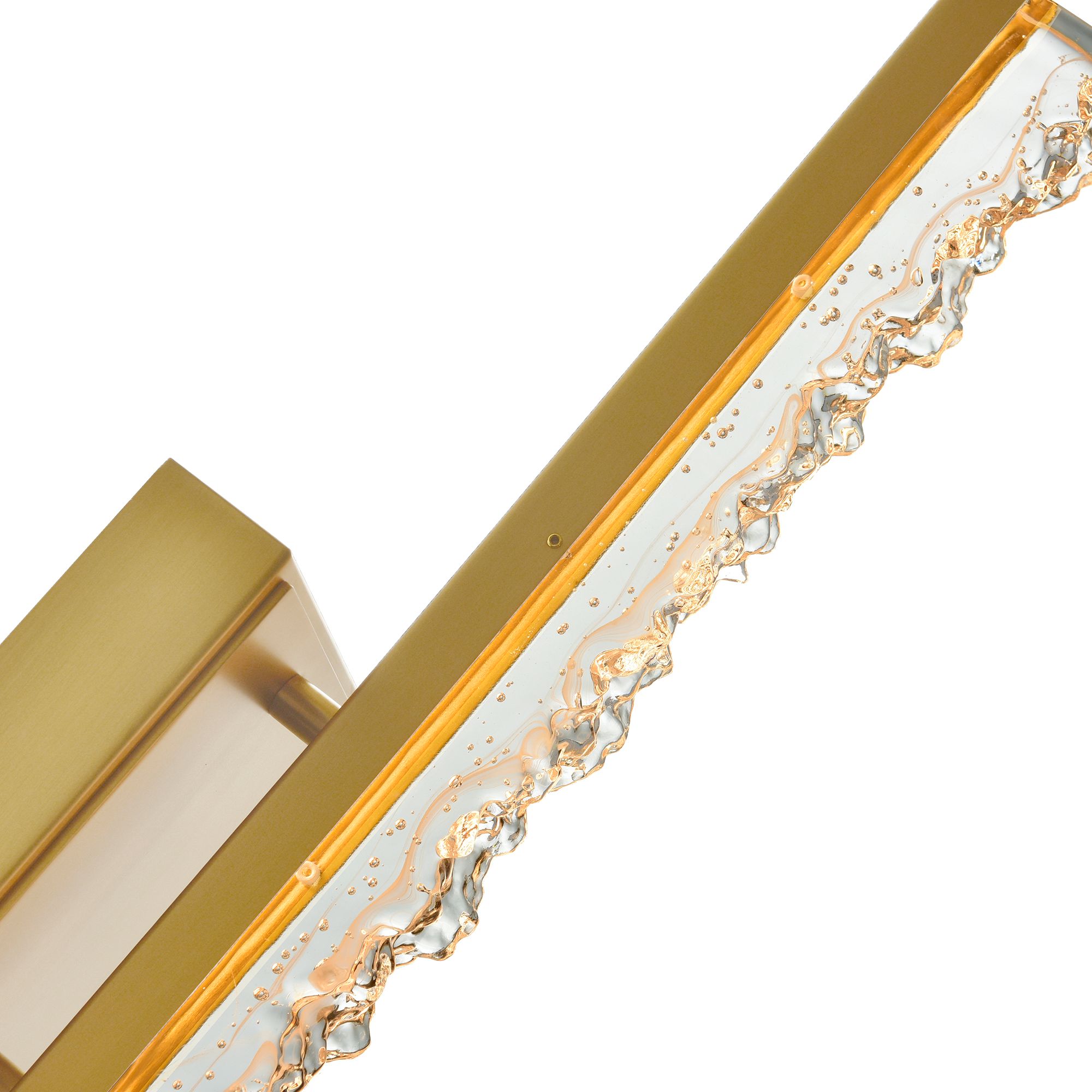 Image 5 Stagger Integrated LED 5in Brass Wall Light with Handcrafted Glass more views