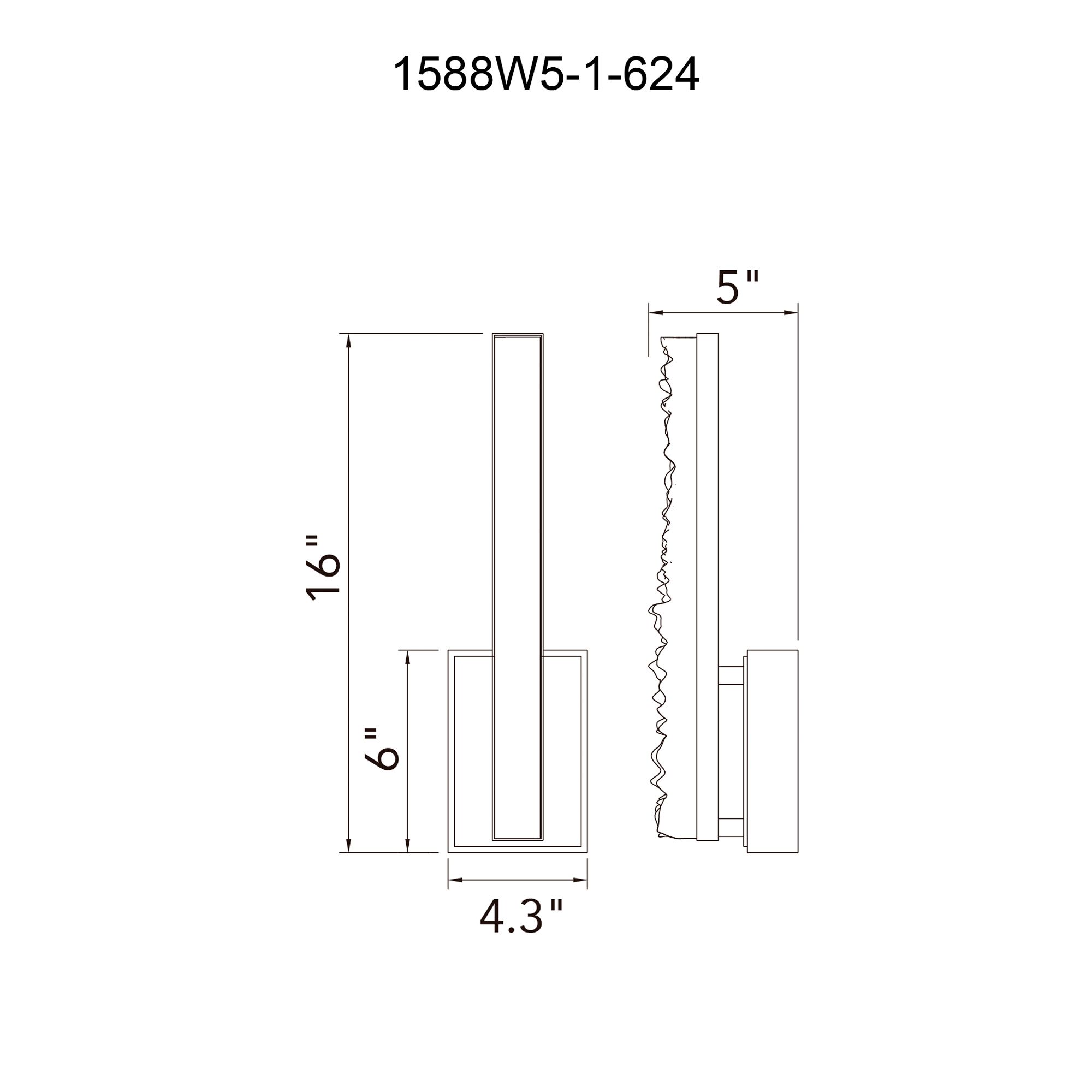 Image 6 Stagger Integrated LED 5in Brass Wall Light with Handcrafted Glass more views